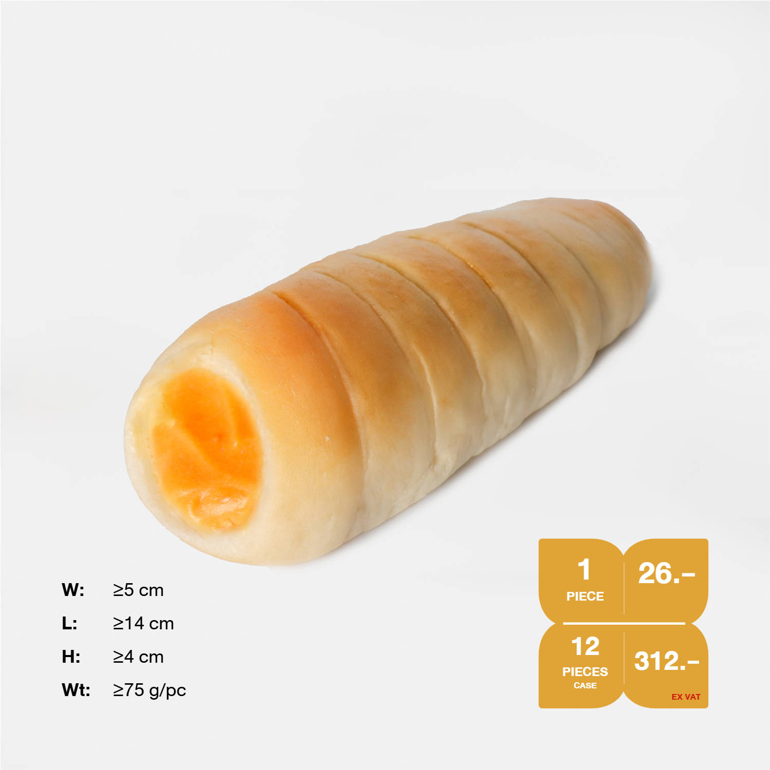 ขนมปังแช่แข็ง SYNOVA : ครีมฮอร์นรสชาไทย (ยกกล่อง)
